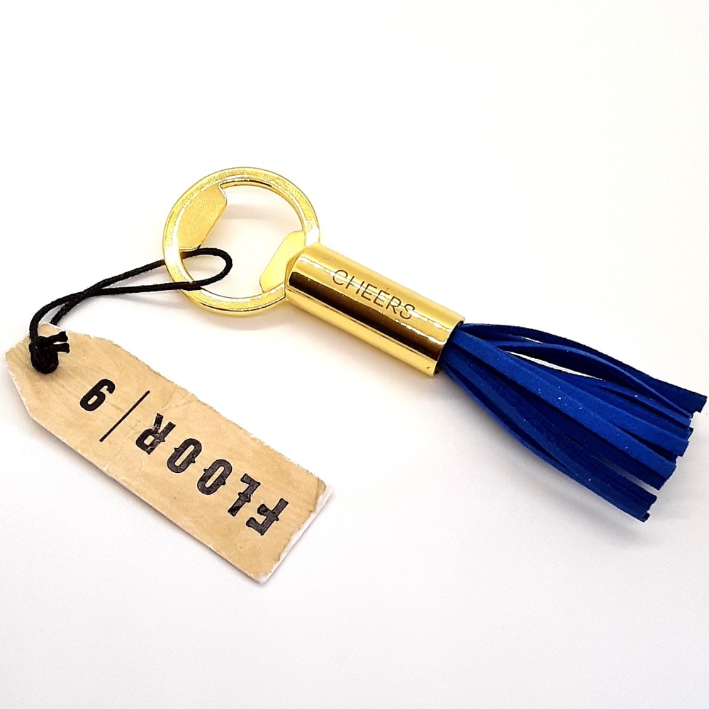Floor 9 Blue Tassel Bottle Opener